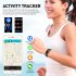 Color Screen Smart Bracelet Two color Strap Heart Rate Blood Pressure Monitor Sports Smart Bracelet Blue 