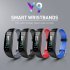Color Screen Smart Bracelet Two color Strap Heart Rate Blood Pressure Monitor Sports Smart Bracelet Blue 