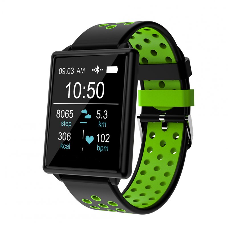 Green Blood Pressure Detector Smart Watch 