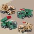 Colored Inertial Transport  Vehicle  Model Compact Portable Anti collision Exquisitely Designed Simulation Car Toy For Children Camouflage Green 999 B12