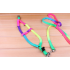 Colorful Adjustable Small Pet Nylon Leash Strap Traction Rope for Puppy  Rainbow Dogs Chest Strap Traction Chain   120cm 3 9ft 1 0 120cm