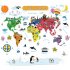 Colorful Animal World Wall Sticker for Kids Room Home Decoration 30 90CM 2PCS typesetting