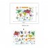 Colorful Animal World Wall Sticker for Kids Room Home Decoration 30 90CM 2PCS typesetting