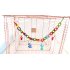 Colorful Bird Toy Parrot Swing Cage Toy Climbing Toy for Parakeet Cockatiel Budgie Lovebird 35cm As shown