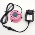 Colorful Bubble Lamp Submersible Mini Lights with LED Air Curtain Bubbles Stone Aquarium Fish Tank <span style='color:#F7840C'>Accessory</span> Pink