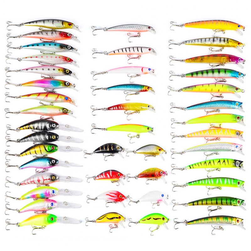 43 Pcs Colorful Fishing Lure with Fishhook