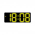 Colorful Led Electronic Alarm Clock 3 Levels Adjustable Brightness Time Date Temperature Display Large Screen Table Clocks yellow