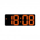 Colorful Led Electronic Alarm Clock 3 Levels Adjustable Brightness Time Date Temperature Display Large Screen Table Clocks orange