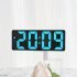 Colorful Led Electronic Alarm Clock 3 Levels Adjustable Brightness Time Date Temperature Display Large Screen Table Clocks blue