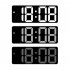 Colorful Led Electronic Alarm Clock 3 Levels Adjustable Brightness Time Date Temperature Display Large Screen Table Clocks blue