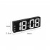Colorful Led Electronic Alarm Clock 3 Levels Adjustable Brightness Time Date Temperature Display Large Screen Table Clocks White