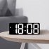 Colorful Led Electronic Alarm Clock 3 Levels Adjustable Brightness Time Date Temperature Display Large Screen Table Clocks White