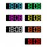 Colorful Led Electronic Alarm Clock 3 Levels Adjustable Brightness Time Date Temperature Display Large Screen Table Clocks White