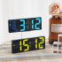 Colorful Led Electronic Alarm Clock 3 Levels Adjustable Brightness Time Date Temperature Display Large Screen Table Clocks White