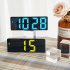 Colorful Led Electronic Alarm Clock 3 Levels Adjustable Brightness Time Date Temperature Display Large Screen Table Clocks White