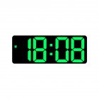 Colorful Led Electronic Alarm Clock 3 Levels Adjustable Brightness Time Date Temperature Display Large Screen Table Clocks green