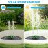 Colorful Led Solar Fountain With Rotating Nozzle High Power Water Pump With Battery Backup For Pond Swimming Pool 4W