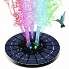 Colorful Led Solar Fountain With Rotating Nozzle High Power Water Pump With Battery Backup For Pond Swimming Pool 6W