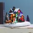 Colorful  Luminous  Small  House Christmas Decoration Small Train Snow House Resin Crafts Christmas Ornaments Little train house