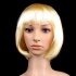 Colorful Neat Bang BOBO Hairstyle Wig for Masquerade Dress up Headdress Wear Decoration