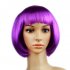 Colorful Neat Bang BOBO Hairstyle Wig for Masquerade Dress up Headdress Wear Decoration