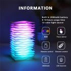Colorful Night Light For Bedroom Decor USB Rechargeable Adjustable Color LED Desk Lamp With Remote Control For Kids Room White