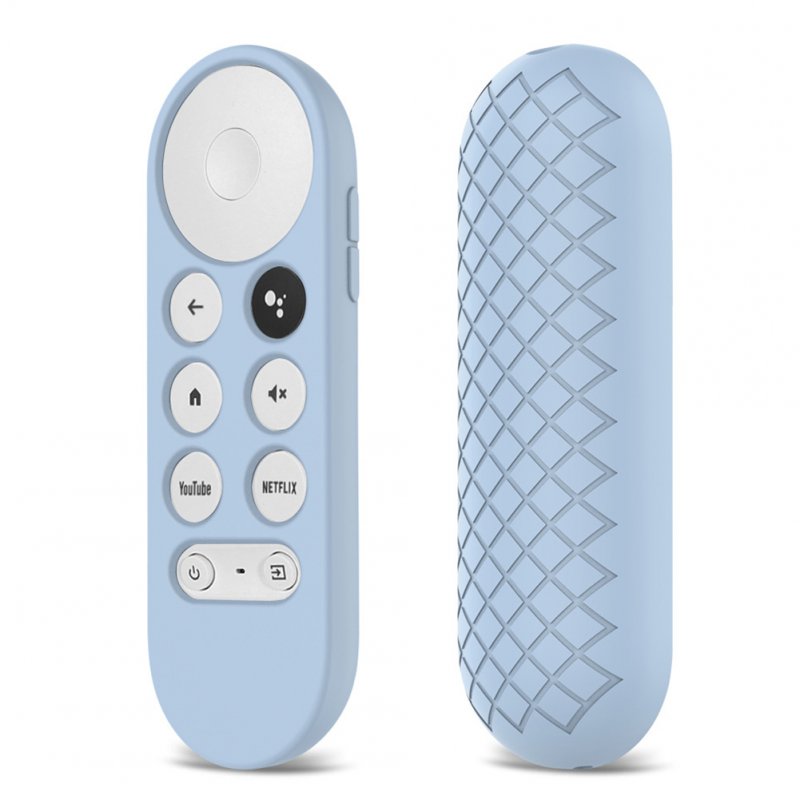 Colorful Remote Control Silicone Protective  Cover Anti-skid Shock-proof Case Precise Cut Design Compatible For Google Chromecast 2020 sky blue