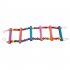 Colourful Pet Climbing Ladder Biting Wood Brick Toys with Hanging Rope for Bird Parrot Supplies 59cm
