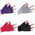 Comfortable Breathable Semi finger Yoga Gloves Professional Non Slip Cotton Riding Gloves for Training   Workouts Black one size