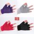 Comfortable Breathable Semi finger Yoga Gloves Professional Non Slip Cotton Riding Gloves for Training   Workouts Black one size