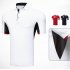 Comfortable Golf Clothes Male Short Sleeve T shirt Fast Dry and Breathable Shirt YF126 red L