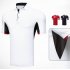 Comfortable Golf Clothes Male Short Sleeve T shirt Fast Dry and Breathable Shirt YF126 red XL