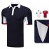 Comfortable Golf Clothes Male Short Sleeve T shirt Fast Dry and Breathable Shirt YF126 navy blue XL