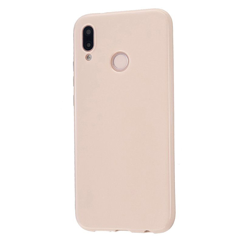 For HUAWEI P20/P20 Lite/P20 Pro Cellphone Case Simple Profile Soft TPU Phone Case Anti-Slip Smartphone Cover Sakura pink