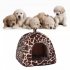 Comfortable Plush Sleeping Nest Soft Cage for Pet Cats Dogs Leopard print S