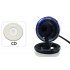 Compact USB webcam with 2 megapixel image sensor and cool blue LED light for video chatting  broadcasting and recording 
