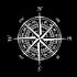 Compass Nautical Navigate Style Vinyl Car styling Decal Motorcycle Car Sticker black