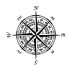 Compass Nautical Navigate Style Vinyl Car styling Decal Motorcycle Car Sticker black