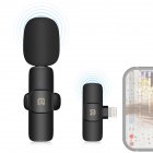 Compatible For Ios Interface Rechargeable Pu3083b Lavalier Wireless Microphone Portable 360 degree Omnidirectional Radio Mic For ios  charging  PU3083B