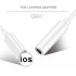 Compatible For Iphone Audio Cable Adapter 3 5mm Headphone System Adapter Cable Compatible For Iphone7 8 x Adapter white 2pcs