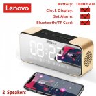 Compatible For L022 Bluetooth-compatible Speaker Super Subwoofer Multi-functional Mini Small Audio Alarm Clock For Outdoor Deluxe Champagne Gold