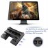 Compatible For Ps4 Cooling Base   Handle Dual Charging Vertical Stand With Smart Cooling Bracket Portable Charger With Non slip Bottom black