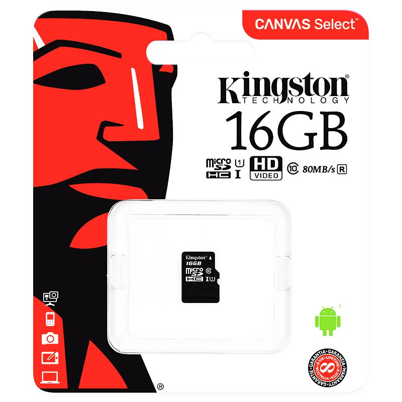 Kingston C10 Micro SDHC UHS 16GB Memory Card 