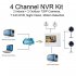 Complete protection for your home or office with this 4 camera night vision NVR kit that allows for remote viewing wherever you are  