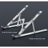 Computer Brackets Aluminum Alloy Foldable Height Adjustable Laptop Stand Silver
