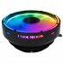 Computer CPU Heatsink Cooling Fan RGB Colorful Lighting Cooler Computer Radiator Aluminum Heat Sink With 17 Lighting Modes Simple Installation CPU System Coolin