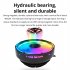 Computer CPU Heatsink Cooling Fan RGB Colorful Lighting Cooler Computer Radiator Aluminum Heat Sink With 17 Lighting Modes Simple Installation CPU System Coolin