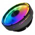 Computer CPU Heatsink Cooling Fan RGB Colorful Lighting Cooler Computer Radiator Aluminum Heat Sink With 17 Lighting Modes Simple Installation CPU System Coolin