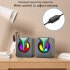 Computer Desktop Speakers Stylish RGB Colorful Lighting Subwoofer Audio Usb DC 5V Mini Small Sound Box black