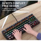 Computer Keyboard Colorful 87-key Gaming Keyboard Office Mechanical Keyboard black